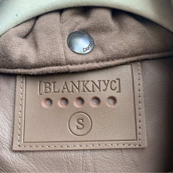 Blank NYC Faux Leather Moto Jacket w/Detachable Hood Size S - Picture 3 of 7